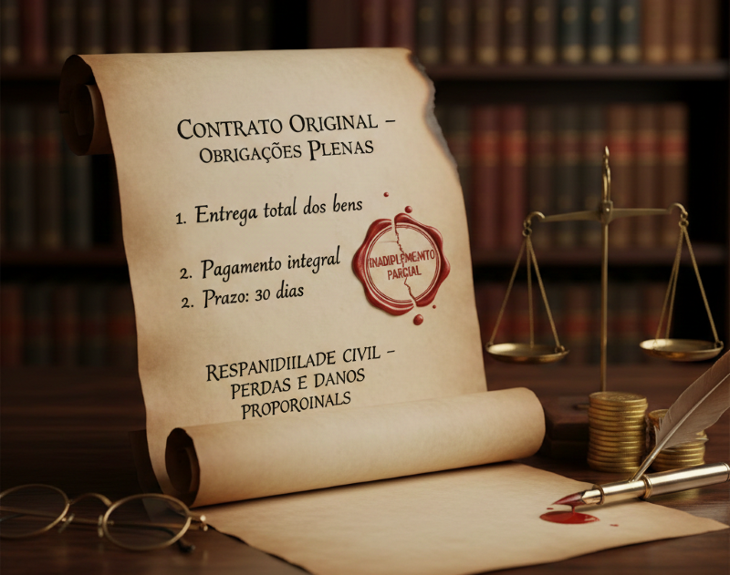 Responsabilidade civil por inadimplemento contratual parcial
